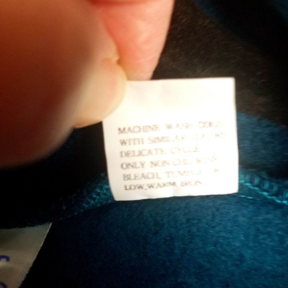 Merit Awards Teal‎ Fleece Quarter Zip Pullover Men's L Warm Casual Outdoors - Picture 6 of 7